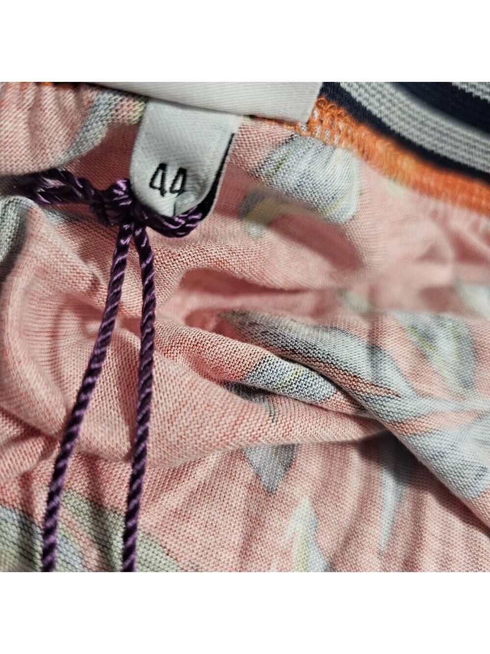 LASCANA Tropical Floral Maxi Skirt SZ 12 USA Striped Waistband Boho Colorful - Picture 5 of 7